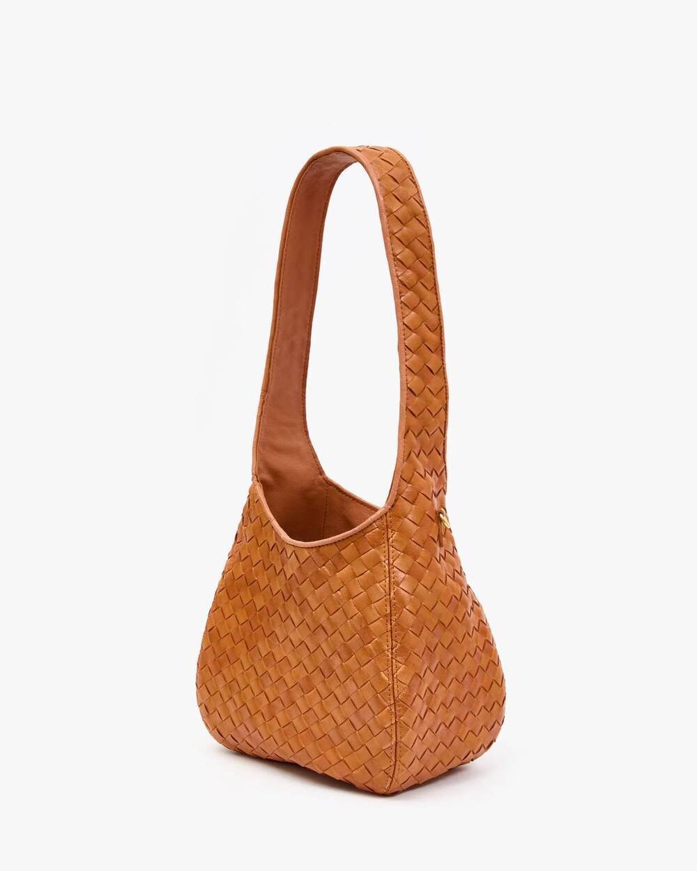 NEW CLARE V. women's bando woven diagonal shoulder bag in natural